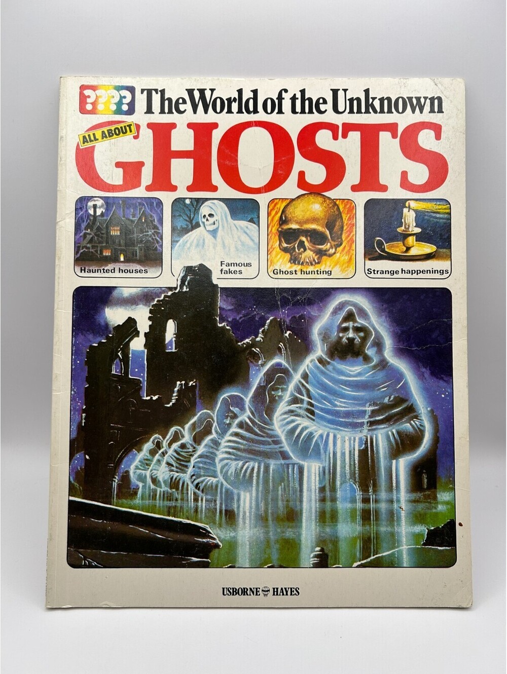 Usborne World of the Unknown All About Ghosts Vintage 1977 Paperback Hayes